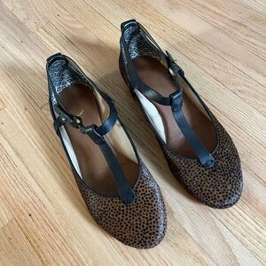Matt Bernson Ballerina Strap Animal Print Flats